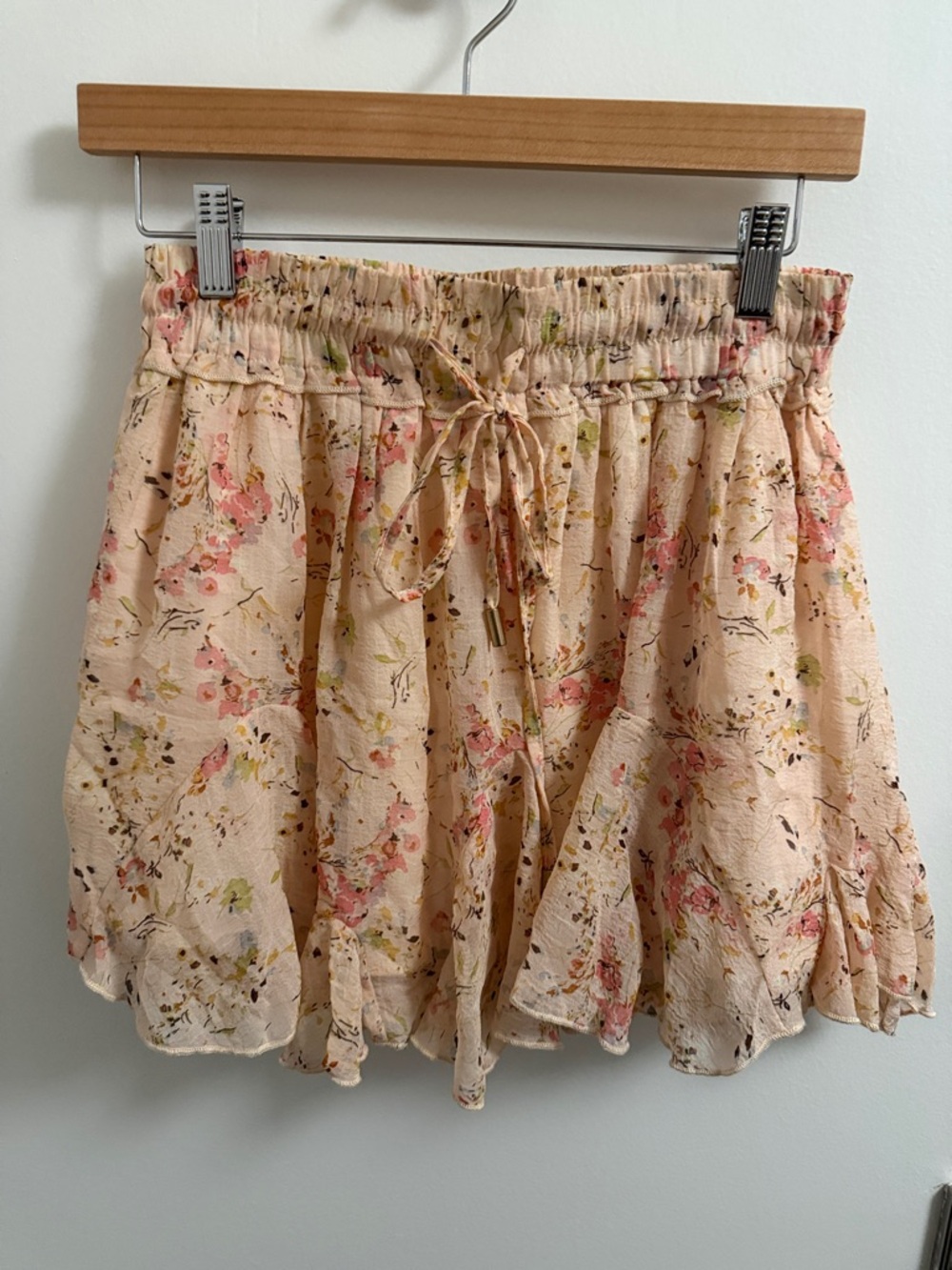 bishop + young Blush Floral Tiered Drawstring Skirt
